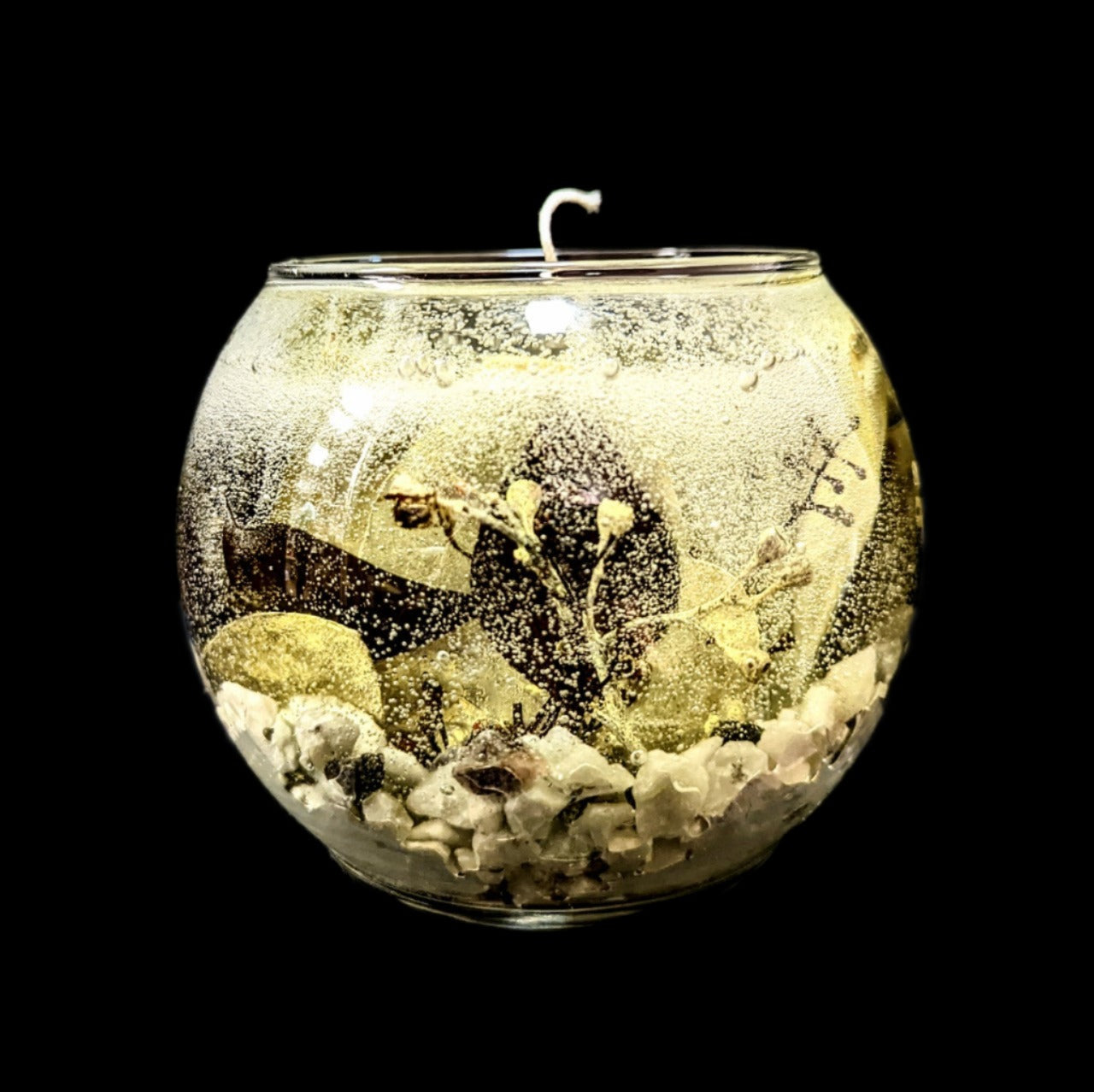 Seeded Eucalyptus Round Candle