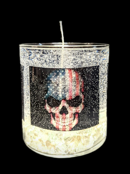 Patriot Skull Candle