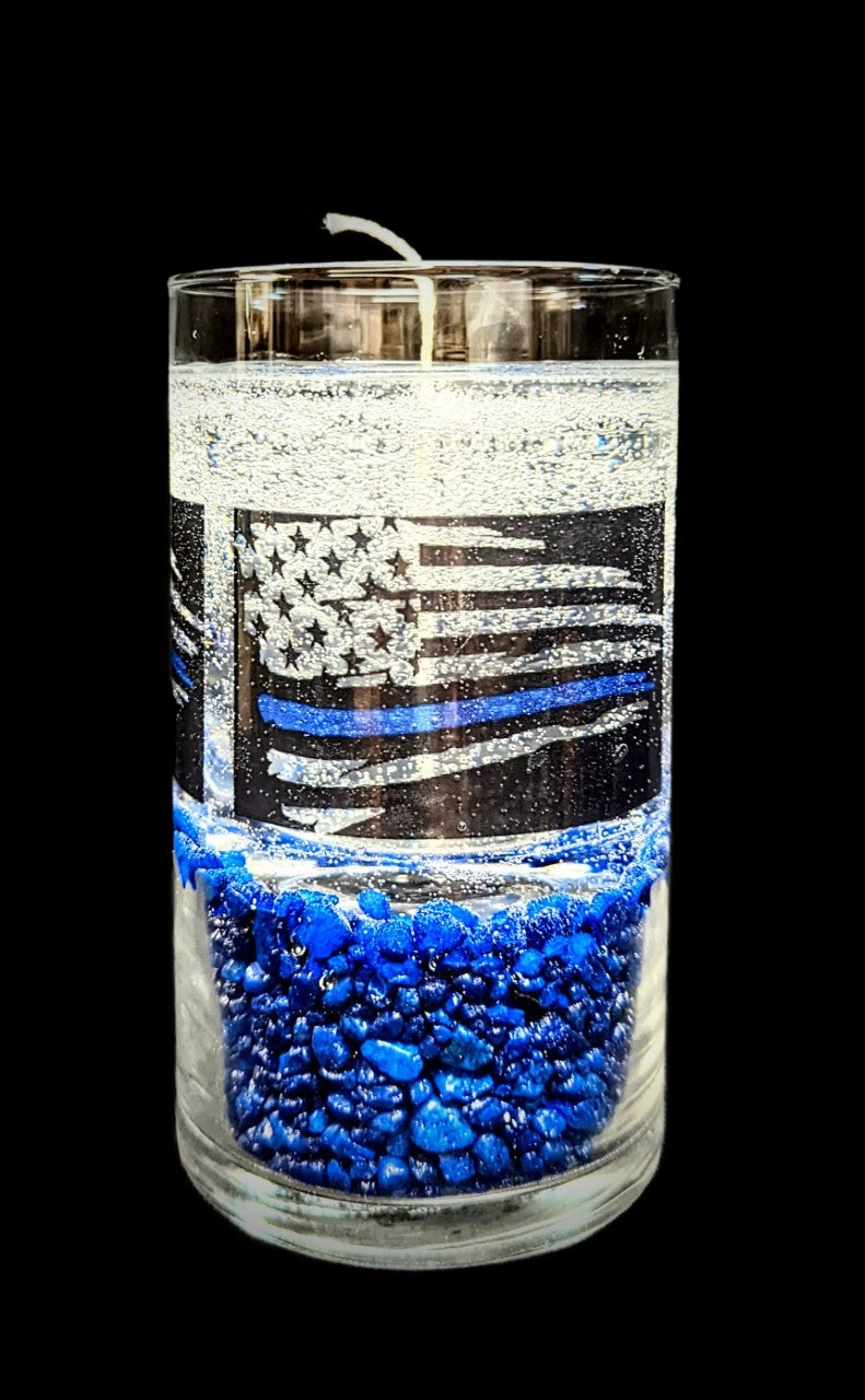 Blue Line Candle